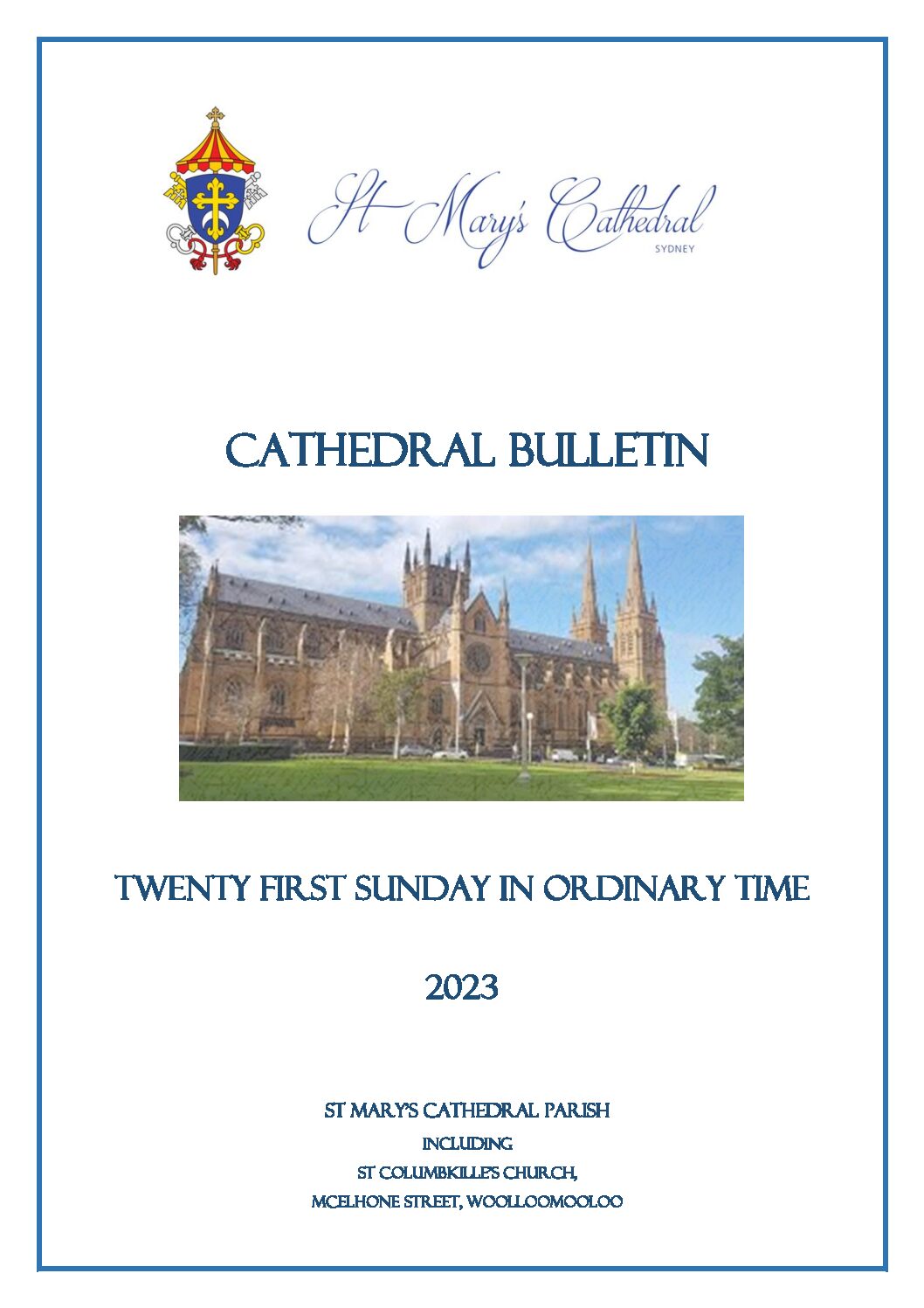 CATHEDRAL BULLETIN 26 August 2023 Pdf 